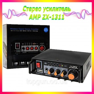 Усилитель мощности звука AMP ZX-1311 MP3 USB Micro SD FM Bluetooth Караоке Микше. . фото 2