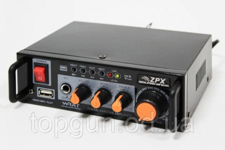 Усилитель мощности звука AMP ZX-1311 MP3 USB Micro SD FM Bluetooth Караоке Микше. . фото 9