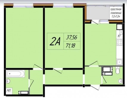 2-кімнатна квартира в м.Полтава, р-н Юрівка, Половки..2-кімнатна квартира з гарн. . фото 9