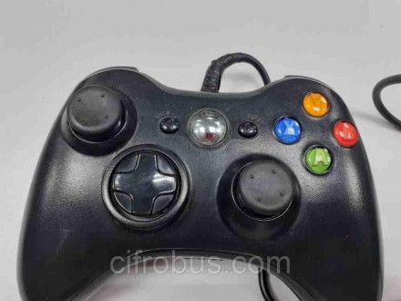 Проводной геймпад для Xbox 360, виброотдача, 2 мини-джойстика, крестовина, 10 кн. . фото 5
