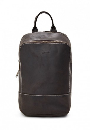 Женский коричневый кожаный рюкзак TARWA RC-2008-3md среднего размера. . фото 10