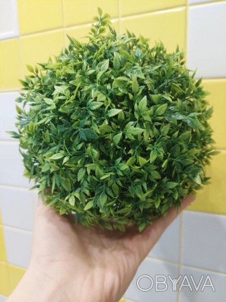 Пластиковый декор для террариума, зелёный шар