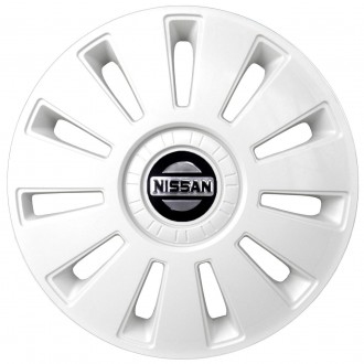 Колпаки Колесные R16 Nissan белые 4шт. Днепр. фото 1 Колпаки Колесные R16 Nissan белые 4шт. Днепр. фото 1