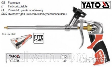 YATO-6745 - професійний пістолет призначений для нанесення монтажної піни.
Висок. . фото 1