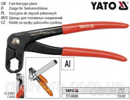 щипці для паливних сполук YATO YT-0608
Щипці демонтажу муфт шлангів паливного фі. . фото 1