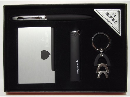 Подарочный набор MOONGRASS : ручка + брелок + визитница + зажигалка ﻿﻿.
Продаетс. . фото 2