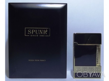 Подарочная кремниевая зажигалка "Spunk" в деревянной упаковке. Пламя: острое пла. . фото 1