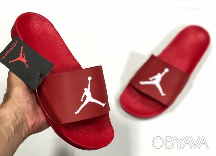 Шлёпанцы мужские красные Nike Air Jordan