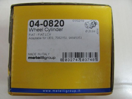 Рабочий (колесный) тормозной цилиндр Fiat Doblo (01-05).
Производитель: METELLI . . фото 7