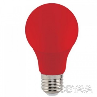 Лампа Светодиодная "SPECTRA"3W E27 A60 (красная). . фото 1