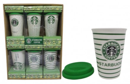 Стакан керамический 440 мл с силиконовой крышкой "STARBUCKS" 9*12,5 см. Одесса. фото 1 Стакан керамический 440 мл с силиконовой крышкой "STARBUCKS" 9*12,5 см. Одесса. фото 1