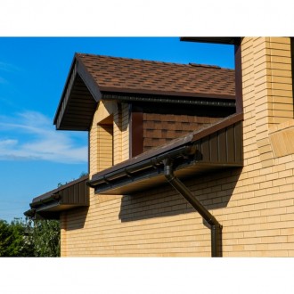 Панель потолочная соффит для подшива свеса крыши цвет Шоколад Соффит (Soffit) - . . фото 3