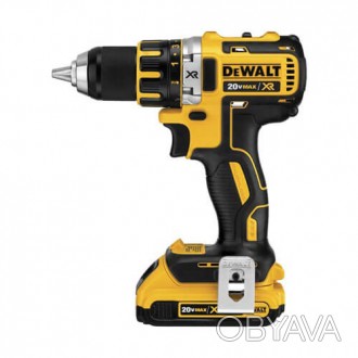 Дриль/шуруповерт DeWALT, безщеточний, XR Li-Ion, 18V, 2 акумулятора 2 А/г, 60Нм,. . фото 1