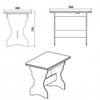 Стіл кухонний виконаний в класичному стилі. До основним характеристикам столу мо. . фото 3