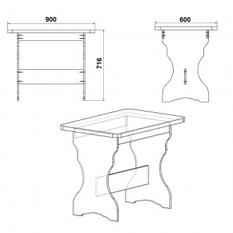 Кухонний стіл виконаний в класичному стилі. До основних характеристик столу можн. . фото 3