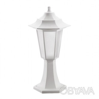 Светильник садово-парковый "BEGONYA-1" (Е27, белый) столбик. . фото 1