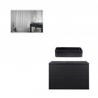 Комплект мебели для ванной Qtap Tern тумба + раковина + зеркало QT044VI43009. . фото 2