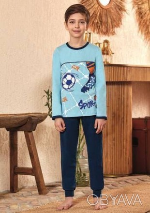 Пижама для мальчика Арт. 9786-107
Цвет: 107
Состав: 95% хлопок 5% эластан
Размер. . фото 1