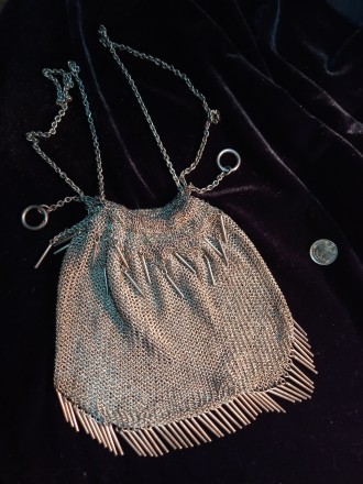Продам театральную сумочку-«кольчужка», серебро, литье, плетение. Ве. . фото 6