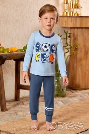Пижама для мальчика Арт. 9784-105
Цвет: 105
Состав: 95% хлопок 5% эластан
Размер. . фото 1
