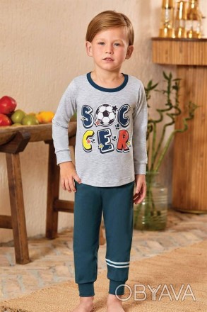 Пижама для мальчика Арт. 9784-220
Цвет: 220
Состав: 95% хлопок 5% эластан
Размер. . фото 1