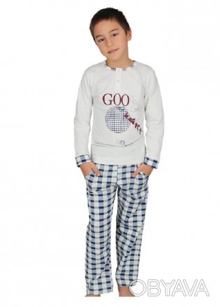 Пижама для мальчика Арт. 9076-231 Кремова
Склад: 95% бавовна 5% еластан
Розміри:. . фото 1