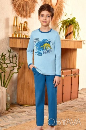 Пижама для мальчика Арт. 9790-107
Цвет: бирюзовая с синим
Состав: 95% хлопок 5% . . фото 1