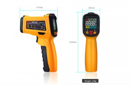 Пирометр PeakMeter PM6530C (IR :-50...+800°C; Термопара: -40...+1000 °C). . фото 10