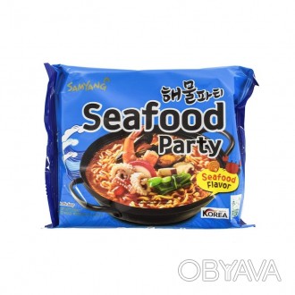 
Samyang с морепродуктами
Корейский рамен Сифудпати с морепродуктами от TM Samya. . фото 1