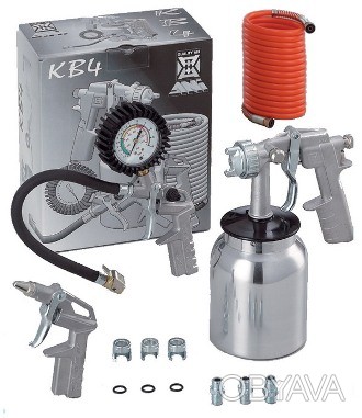 Набор пневматики KIT KB4 11/A, в комплекте: пульверизатор F1/Е дюза 1.5 с нижним. . фото 1