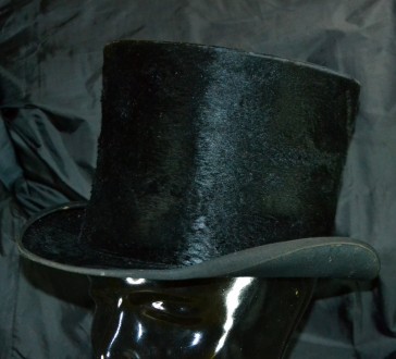 Шляпа. Цилиндр. 
19 век. 
Мех морского бобра колана.. . фото 2