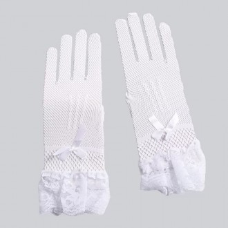 Размер перчаток М (25х8 см), материал полиэстер. Цвет белый.
 
 
. . фото 4