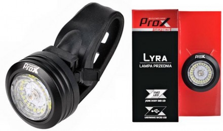 Велофара - фара, мигалка передняя ProX Lyra LED 30LM USB
Характеристики:
• Фара . . фото 2