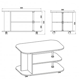 Журнальний столик Танго Компаніт — зручні та практичні меблі для дому, що характ. . фото 3