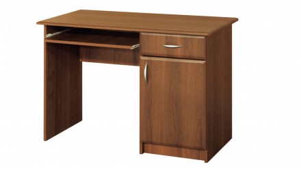 Однотумбовий письмовий стіл досить компактний і має традиційний дизайн, ергономі. . фото 2