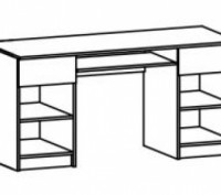 Письмовий стіл 2Д/2Ш Фантазія New Меблі Сервіс - зручна і практична меблі, що ха. . фото 3