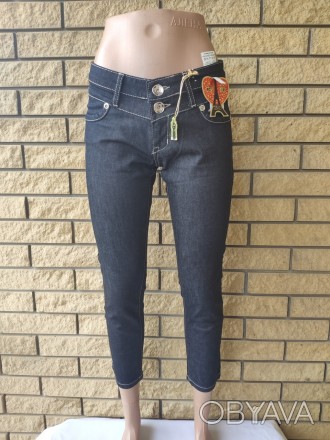 Бриджи женские джинсовые коттоновые PERICES, Турция, 98% коттон, 2% эластан.
Дос. . фото 1