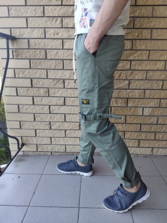 Джоггеры, джинсы на резинке коттоновые унисекс высокого качества NN. Состав 80% . . фото 6