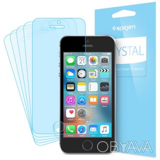 Защитная пленка Spigen Crystal 5X для iPhone SE/5S/5 не желтеет и не портится со. . фото 1