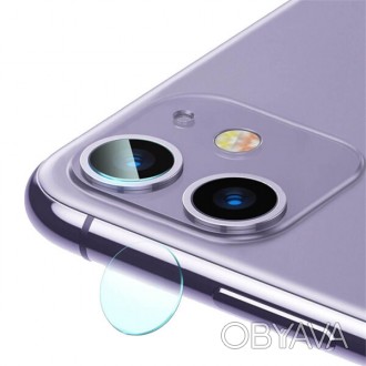 Защитная пленка на камеру для iPhone 11 Baseus Gem Lens Film - останется незамет. . фото 1