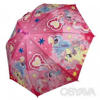 Стильный зонт-трость - незаменимый детский аксессуар в непогоду. Он защитит ребе. . фото 1