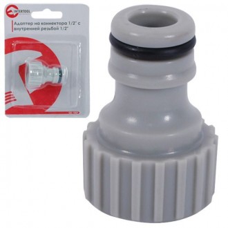 Адаптер на конектора 1/2" з внутрішньою різьбою 1/2" INTERTOOL GE-1007. Київ. фото 1 Адаптер на конектора 1/2" з внутрішньою різьбою 1/2" INTERTOOL GE-1007. Київ. фото 1