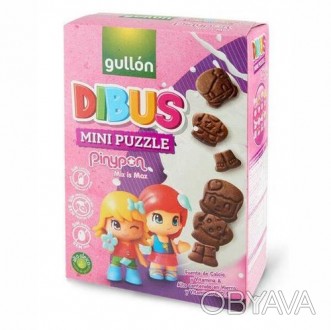 Печиво Gullon DIBUS MINI PUZZLE.
Набір дитячого многозернового печива-пазлів у ф. . фото 1