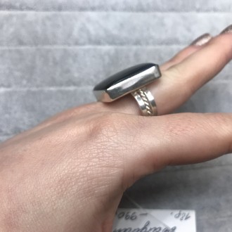 Предлагаем Вам купить кольцо с натуральным камнем обсидиан в серебре.
Размер 18,. . фото 5