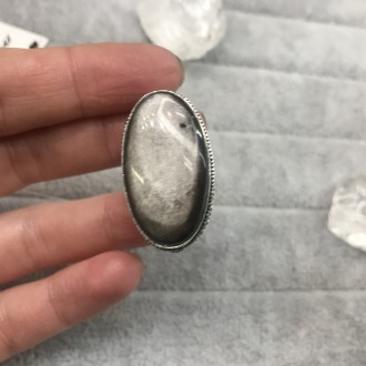 Предлагаем Вам купить кольцо с натуральным камнем обсидиан в серебре.
Размер 17,. . фото 3