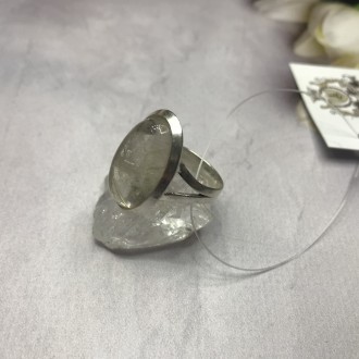 Предлагаем Вам купить великолепное кольцо с натуральным камнем кварц- волосатик . . фото 5