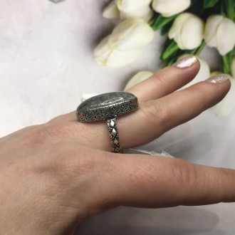 Предлагаем Вам купить великолепное кольцо с камнем волосатик - турмалиновый квар. . фото 6