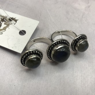 Предлагаем Вам купить оригинальное кольцо с камнем - натуральный лабрадор в сере. . фото 9