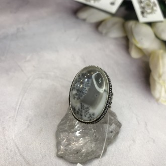 Очень красивое кольцо с натуральным дендритовым опалом в серебре.
Размер 19,4.
А. . фото 6