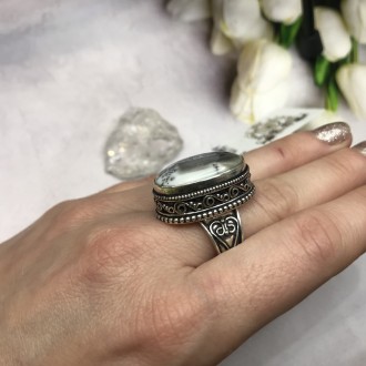 Очень красивое кольцо с натуральным дендритовым опалом в серебре.
Размер 19,4.
А. . фото 3